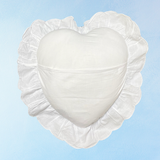pillow - embroidered linen heart
