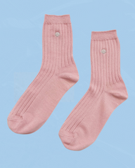 socks - embroidered shell