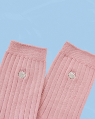 socks - embroidered shell