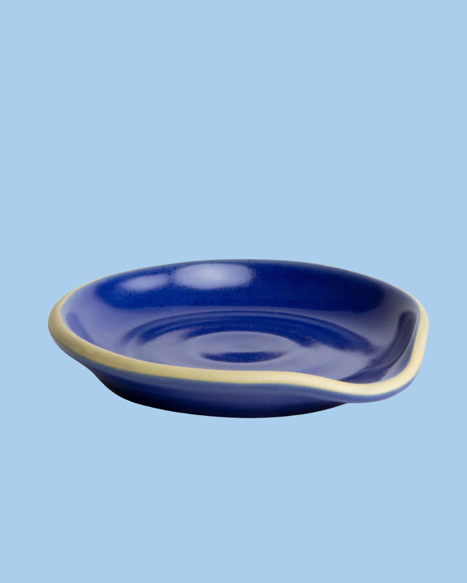 stoneware spoon rest - blue