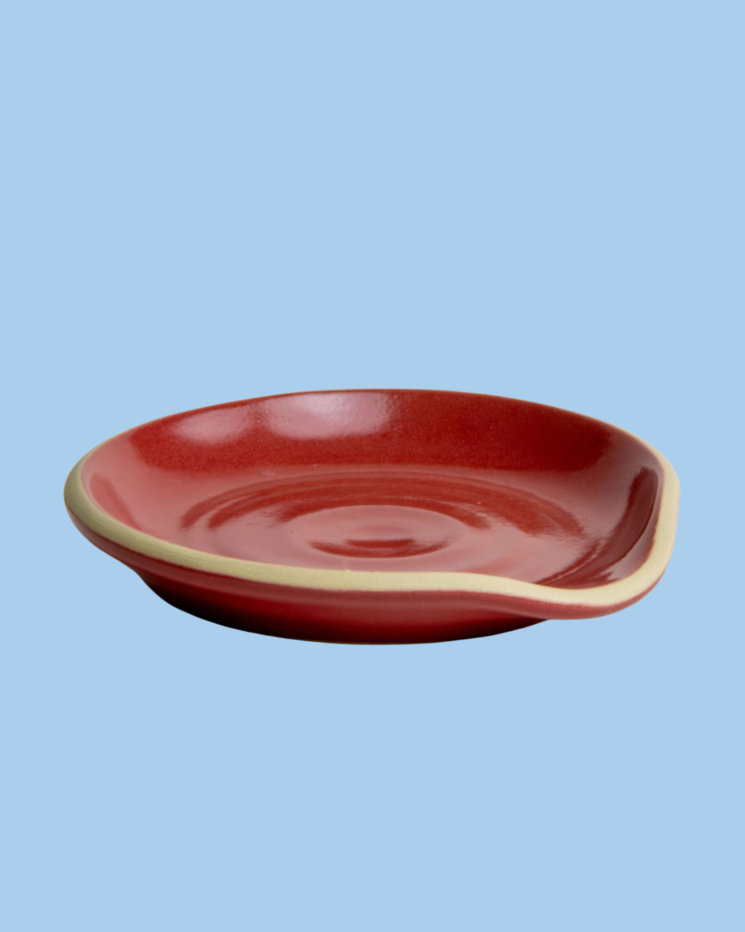 stoneware spoon rest - cherry