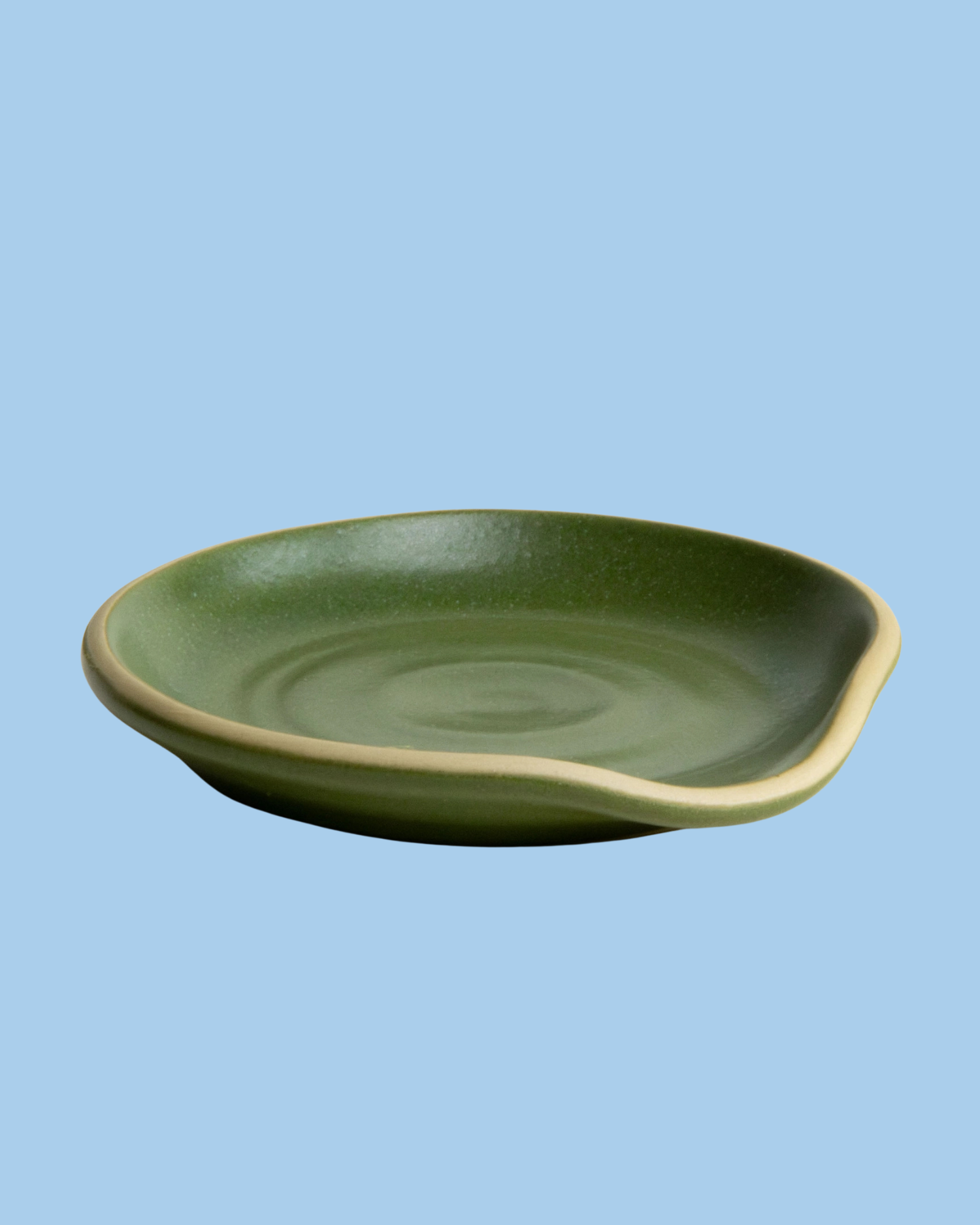 stoneware spoon rest - moss