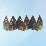 greeting card - fisherman's huts concertina
