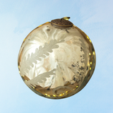 ornament - etched silver bauble