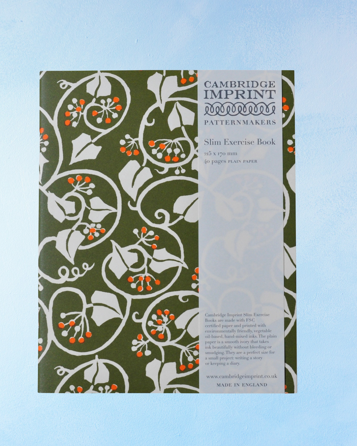 notebook - ivy green and orange