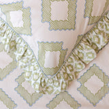 pillowcases - green diamond