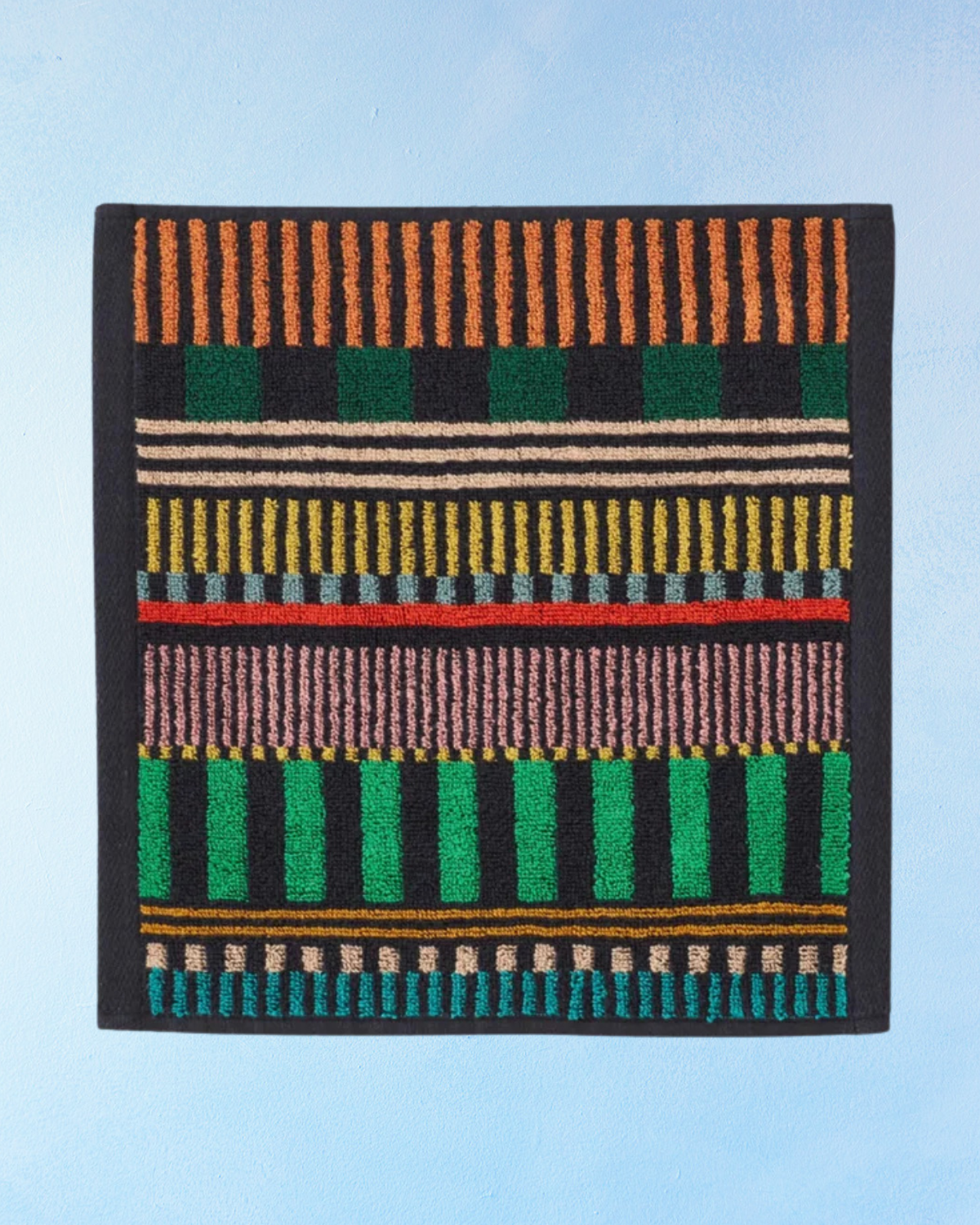 serviette de toilette - rayures multicolores