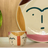 Pince-moi pot - visage de Fréya en grès