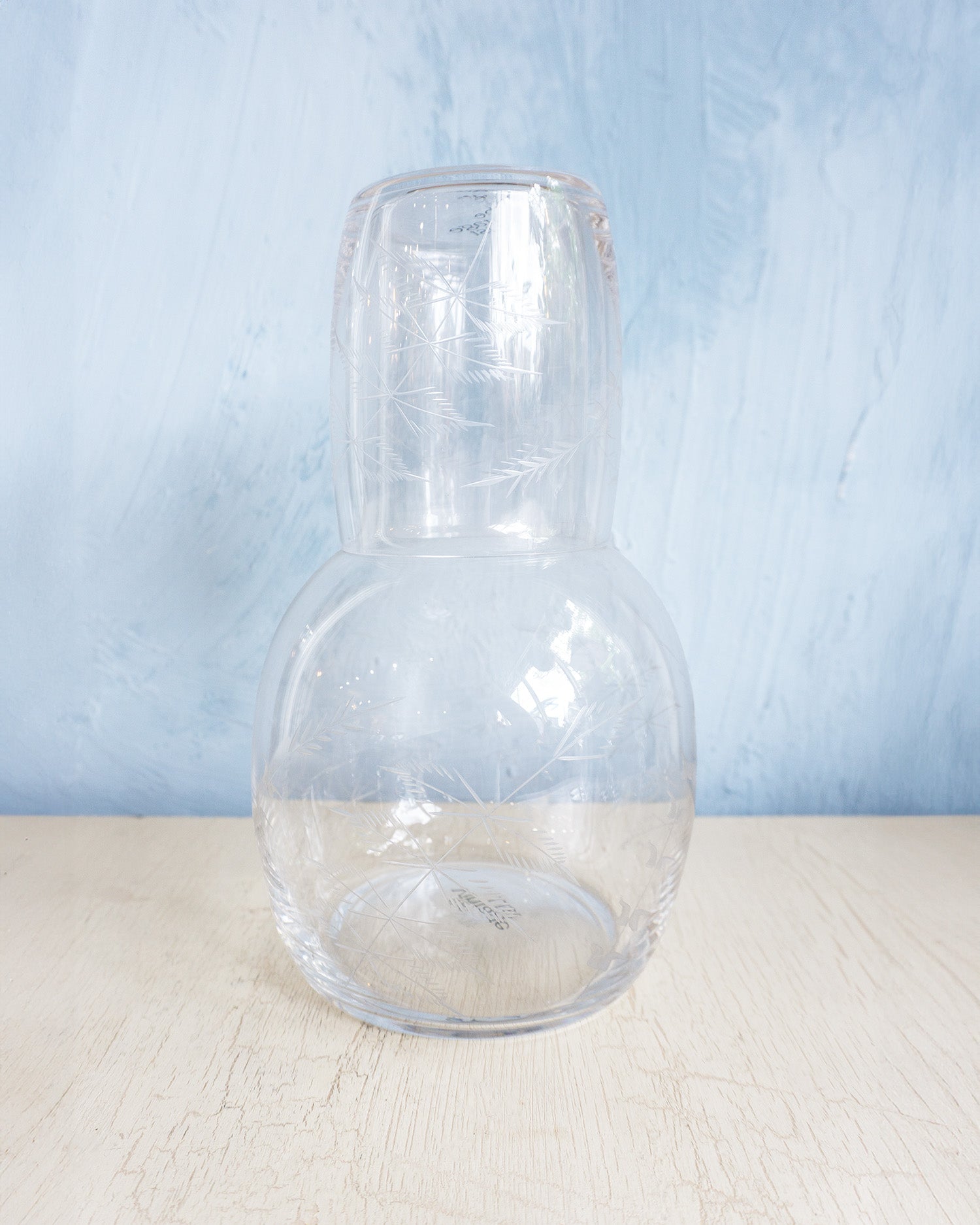 fern crystal carafe set