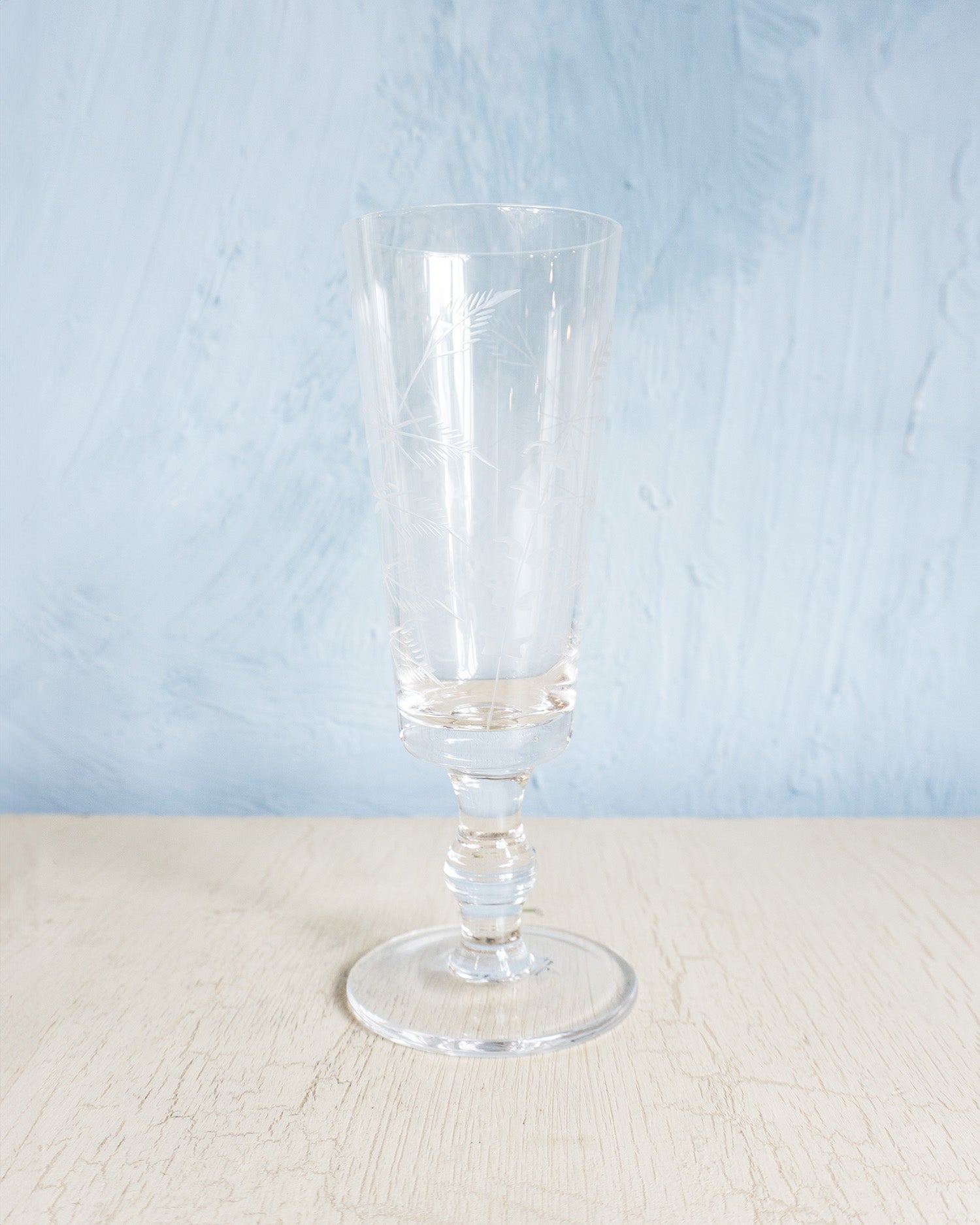 fern crystal champagne flute