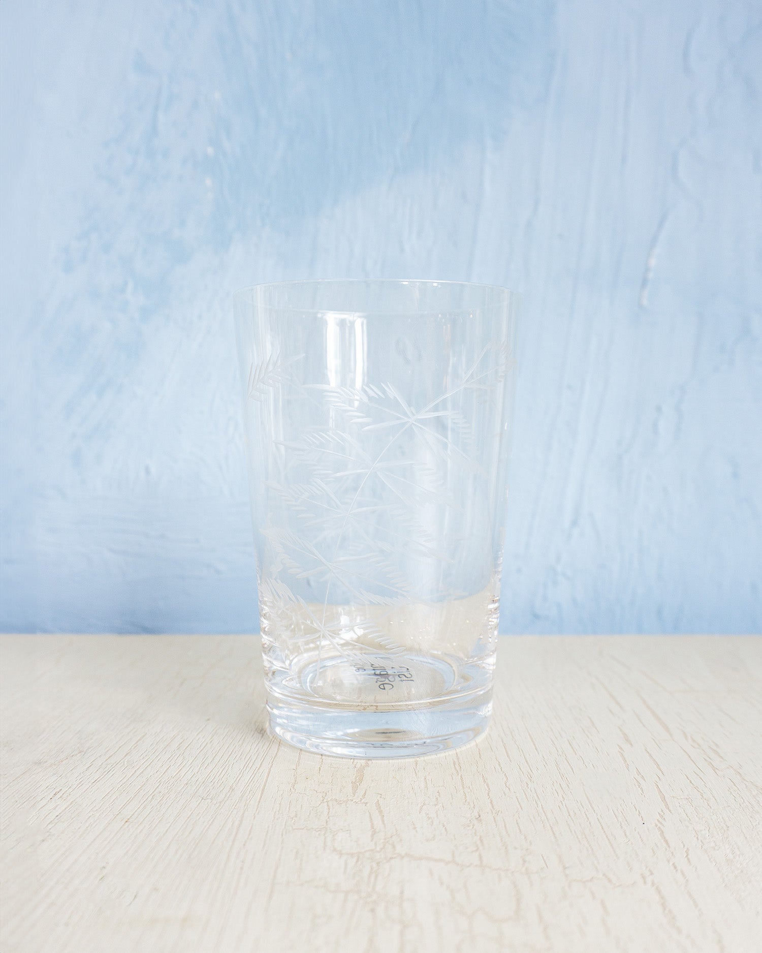 glassware - tumbler: etched fern crystal