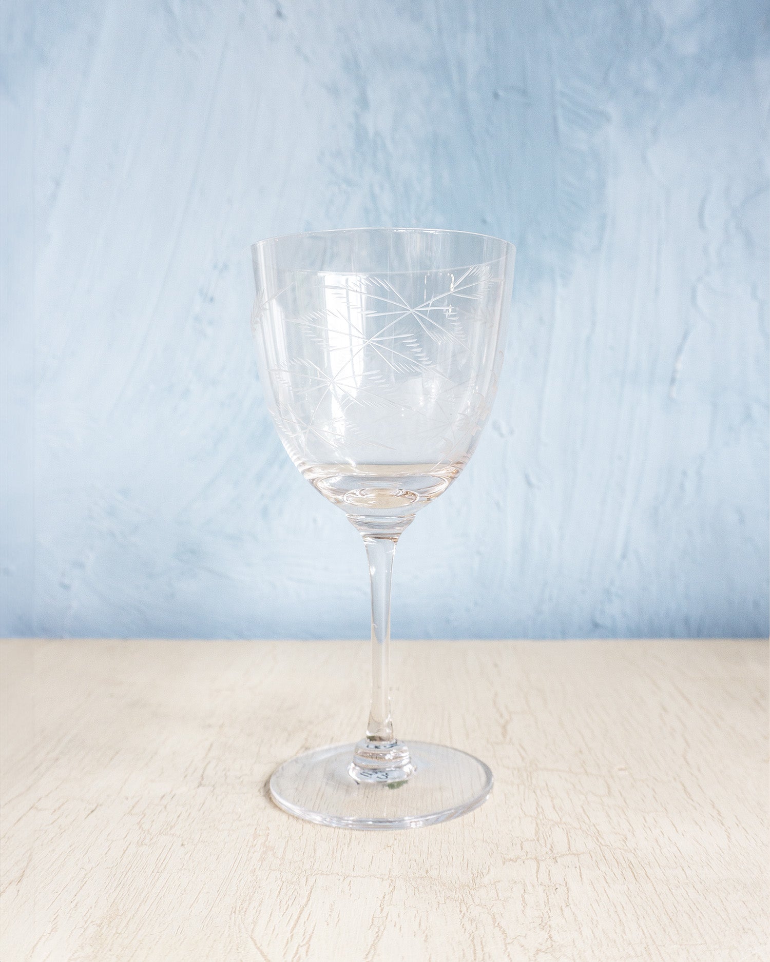 fern crystal wine glass