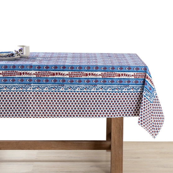 tablecloth - avignon red & blue (three sizes)