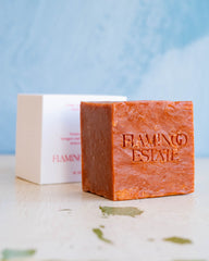 Flamingo estate roma heirloom tomato soap brick and box