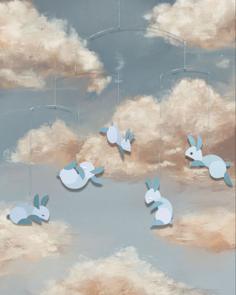 Flensted Mobiles circular bunnies mobile 