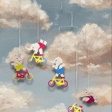 Flensted Mobiles elephants on bicycles mobile