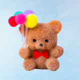 Ours en feutrine miniature avec ballons