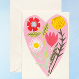 greeting card - floral heart