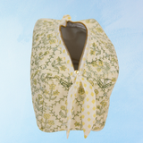 travel pouch - floral lattice buttercream