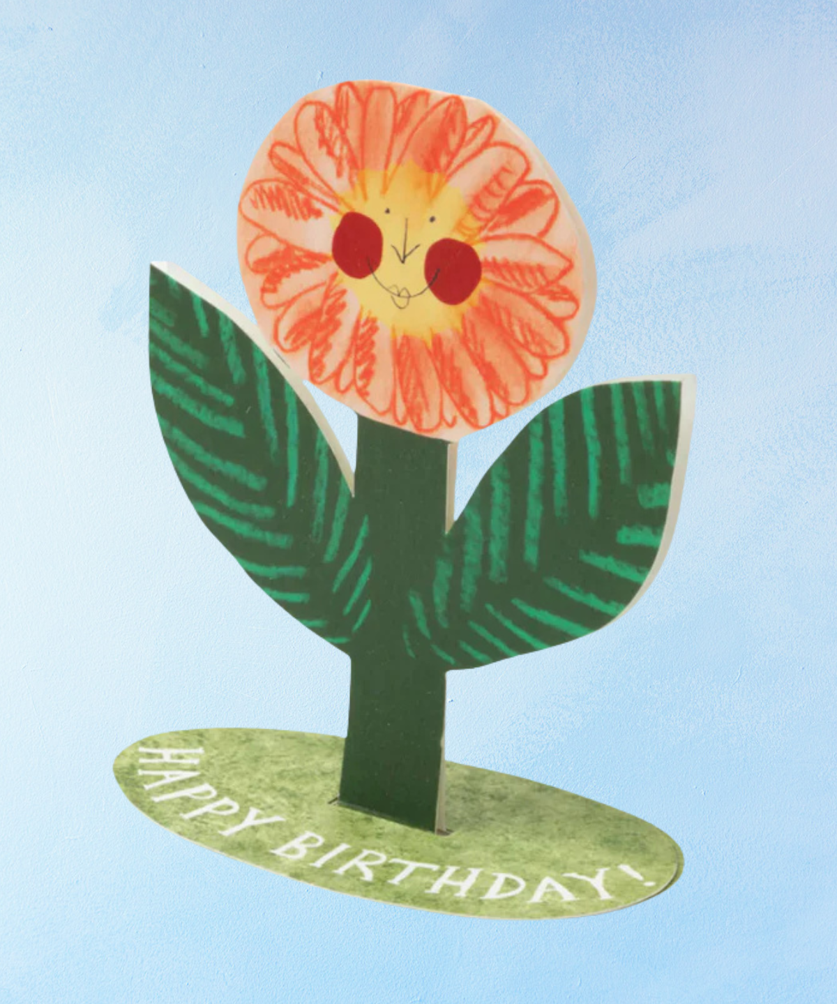 greeting card - happy birthday flower (stand-up)