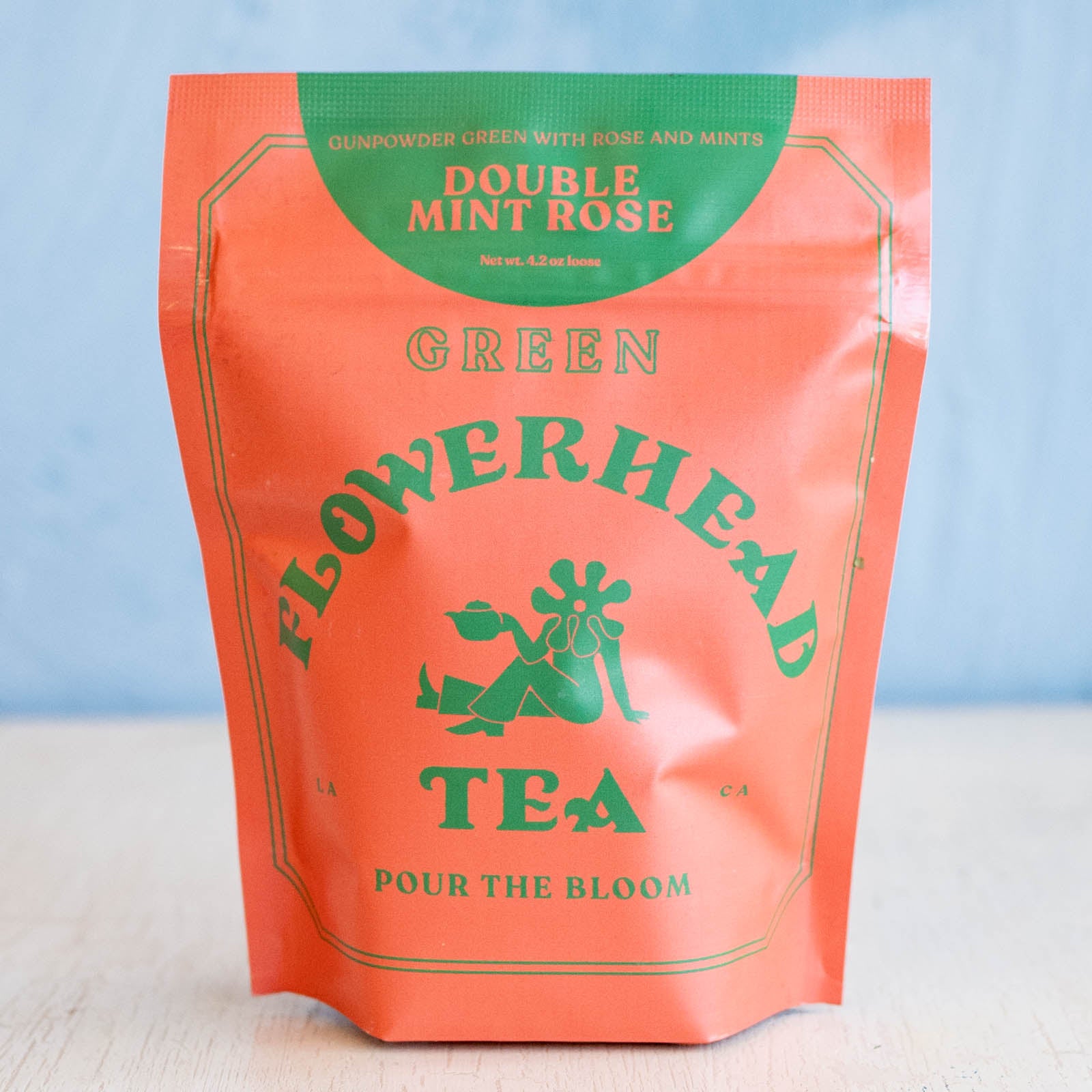 Flowerhead tea in Double Mint Rose