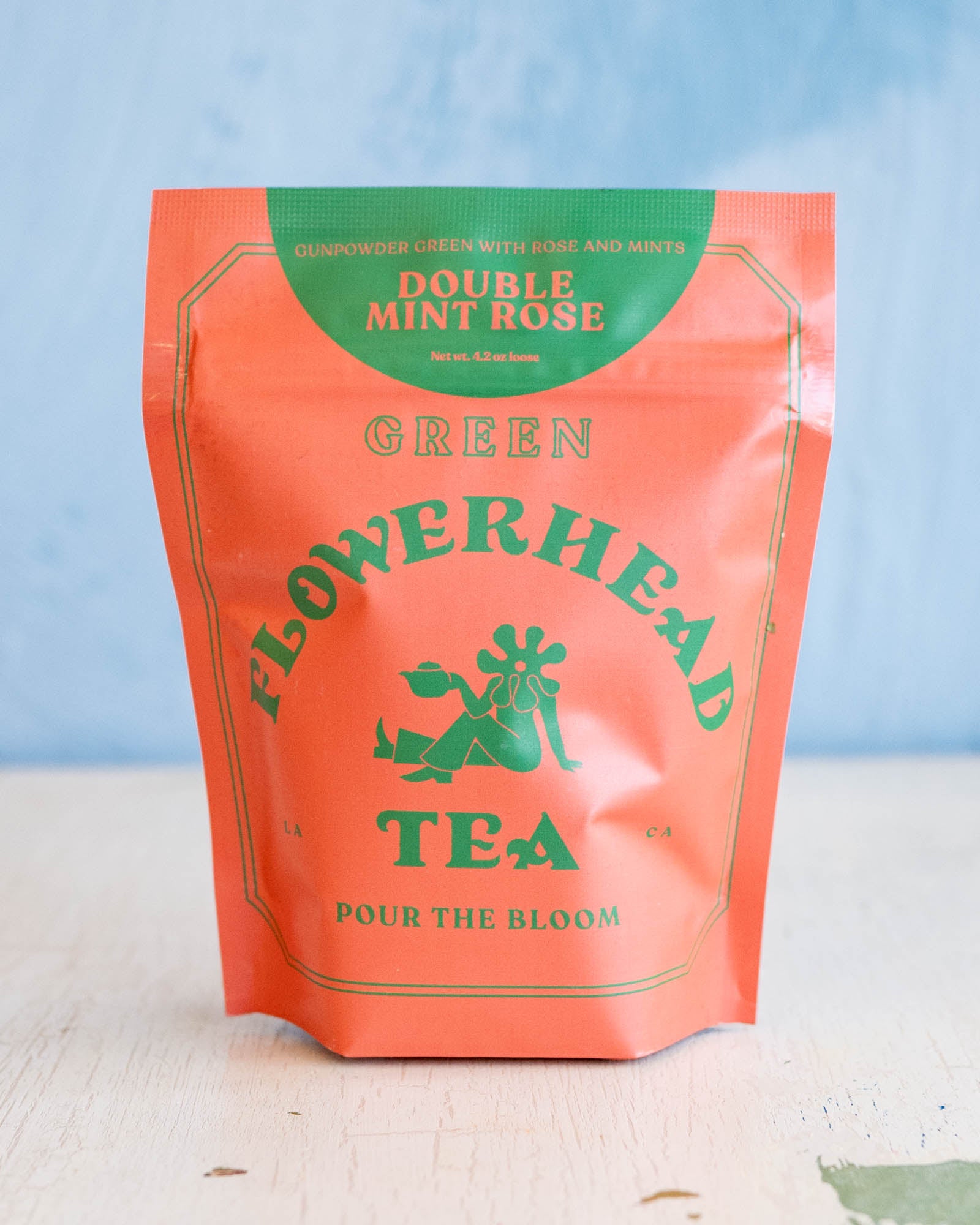 Flowerhead tea in Double Mint Rose