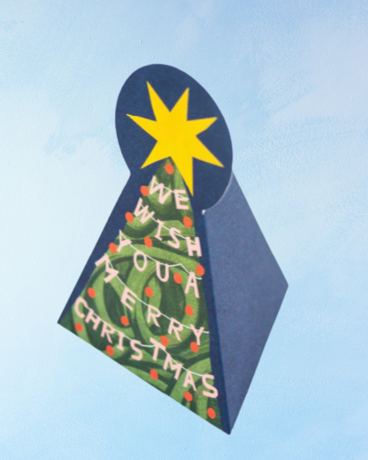 greeting card - merry christmas tree