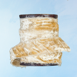 ribbon - frayed ivory velvet - 10 metres