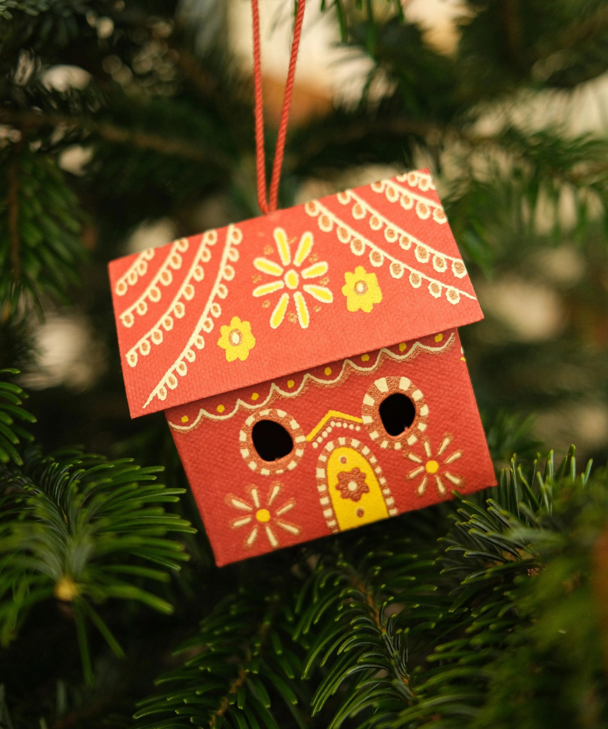 ornament - paper gingerbread house