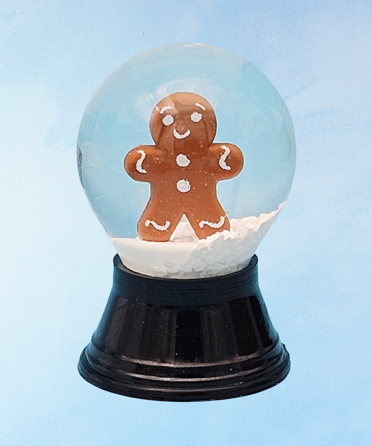 teeny tiny snow globe - gingerbread man