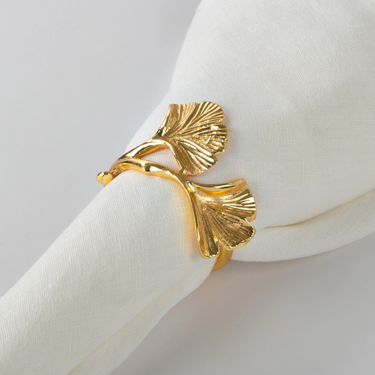 napkin ring - ginko leaves