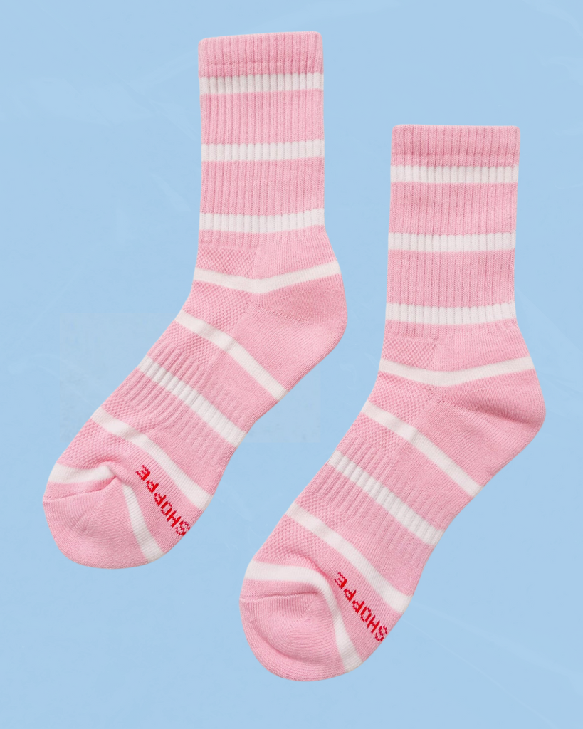 socks - boyfriend - striped pink