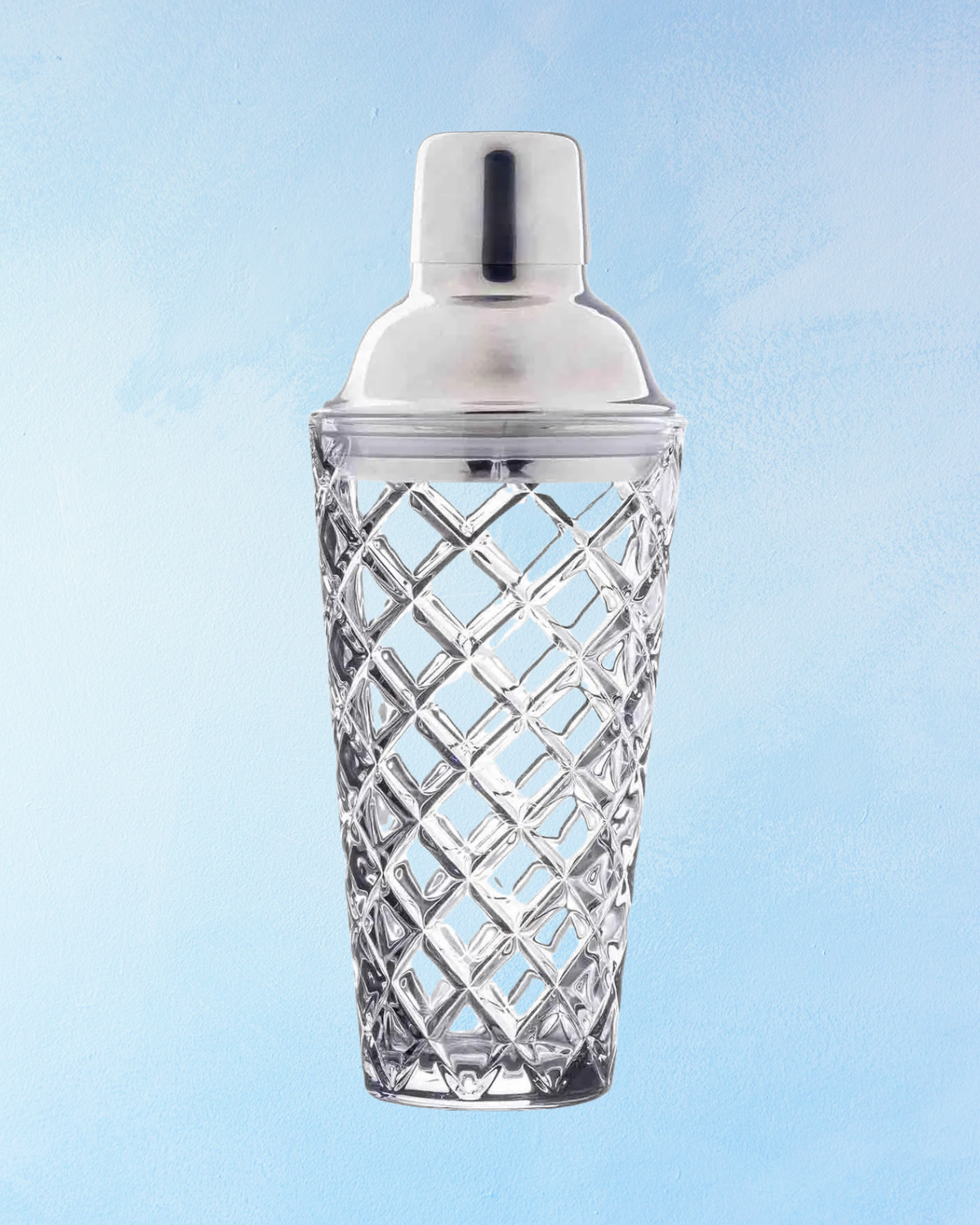 glass cocktail shaker - diamond