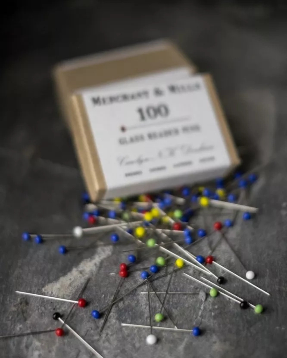 sewing pins - glass headed