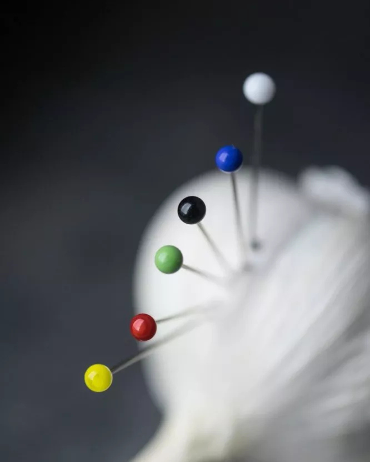 sewing pins - glass headed