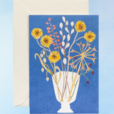 greeting card - glass vase