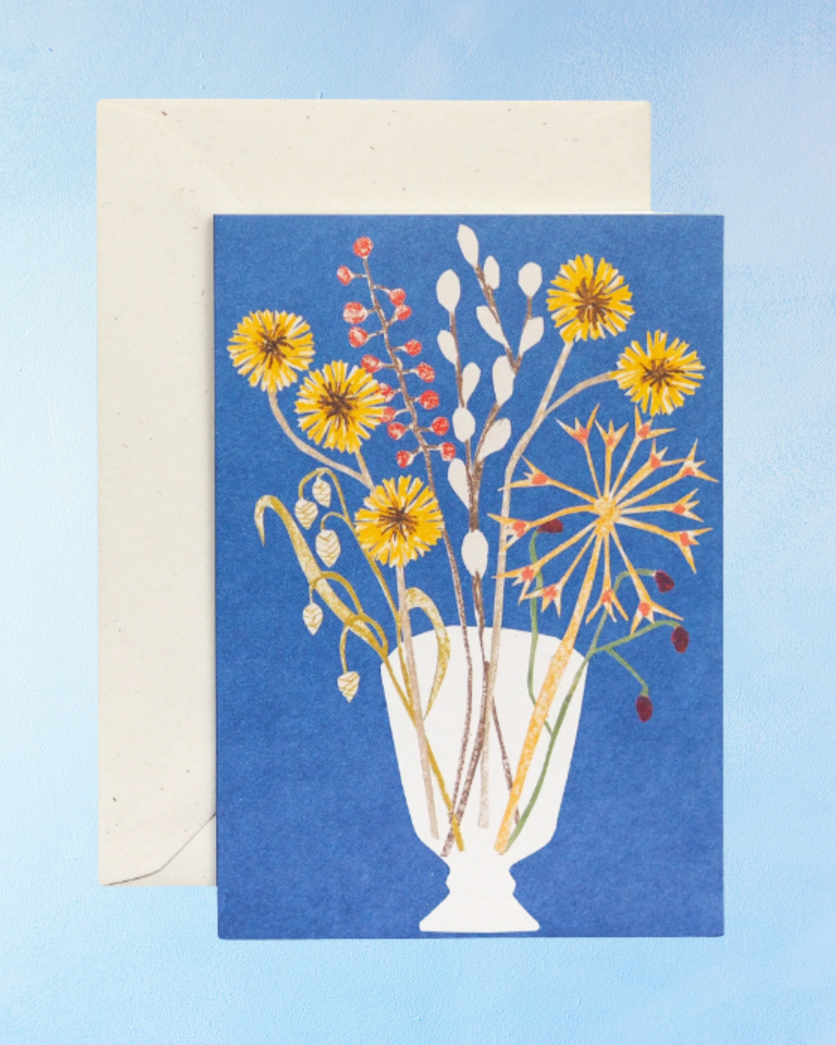 greeting card - glass vase