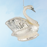 ornament - glitter swan