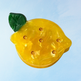 mini hair clip - glossy lemon