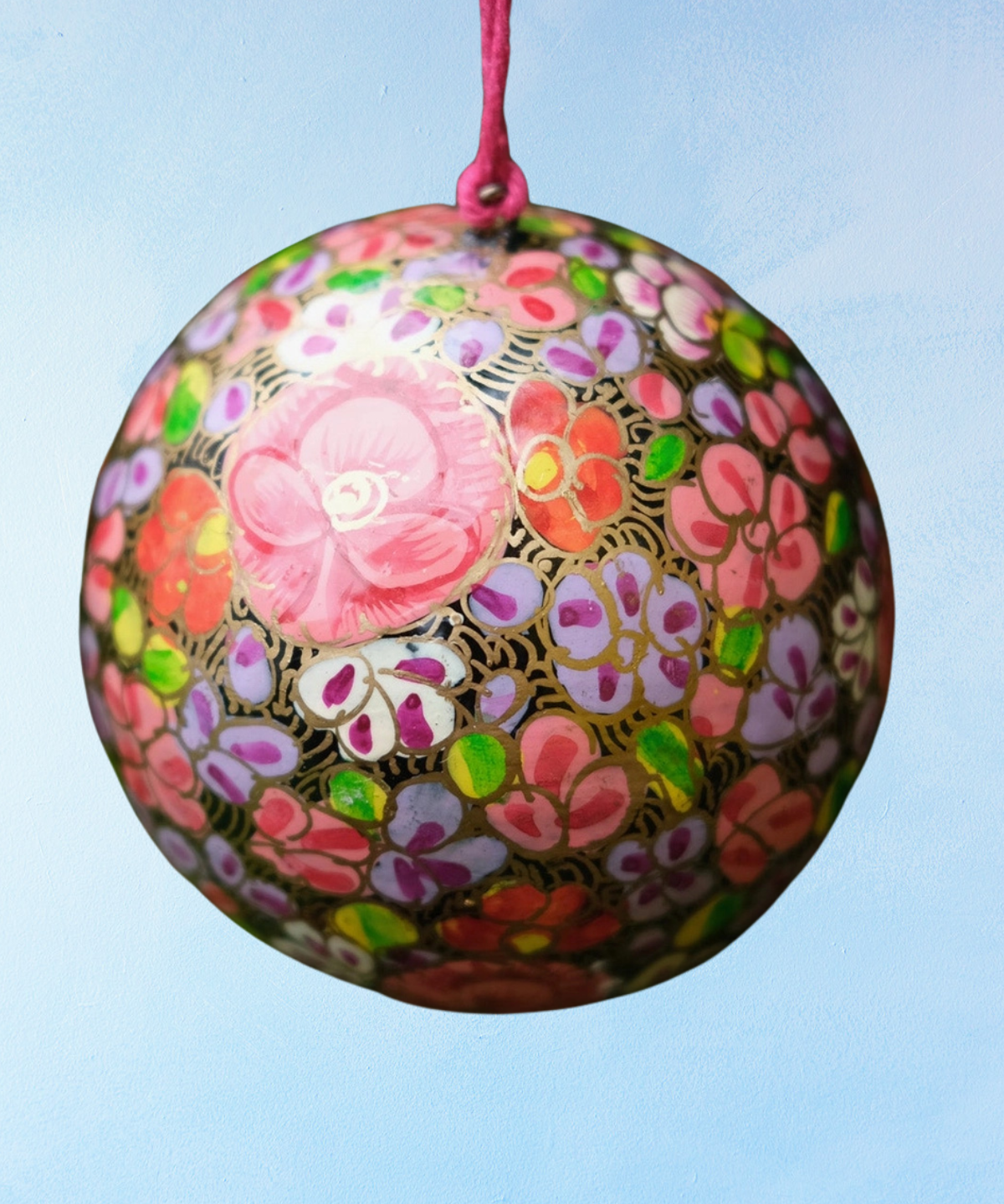 ornament - floral baubles (assorted colours)