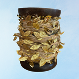 ribbon - gold leaf jute cord - 10 metres