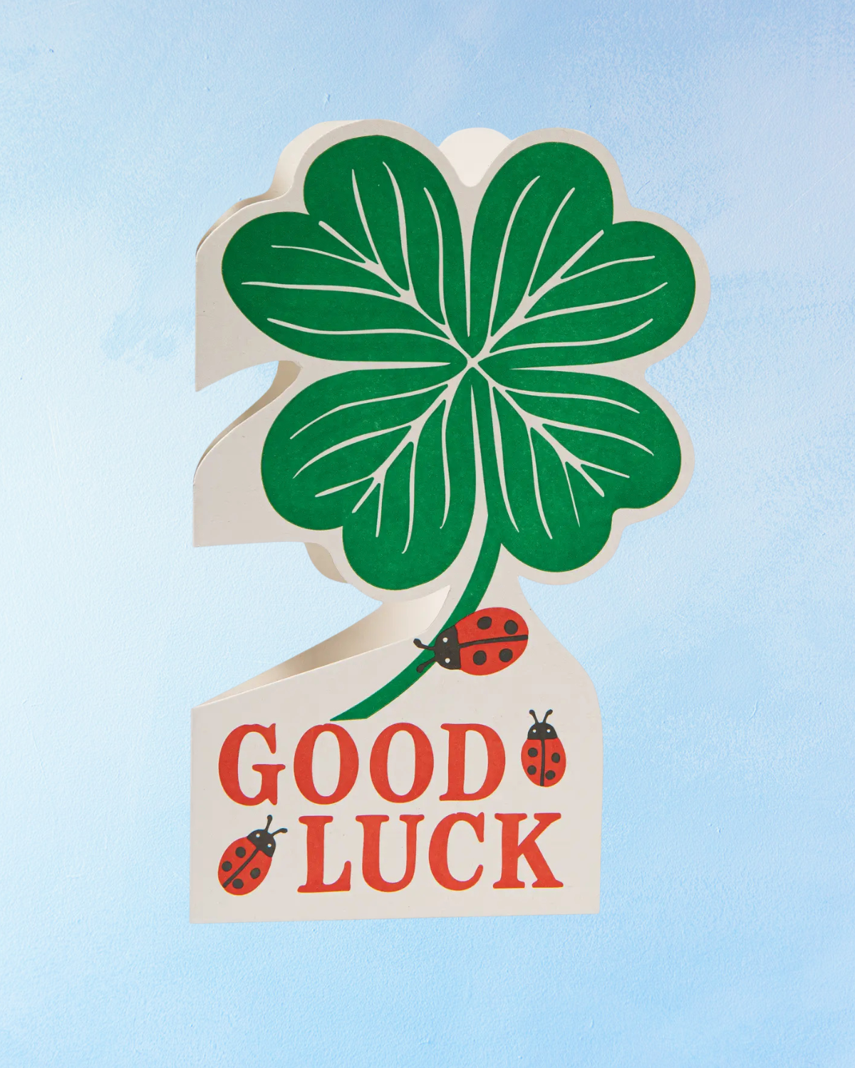 greeting card - good luck clover