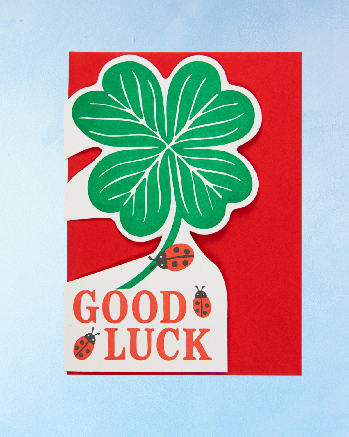 greeting card - good luck clover