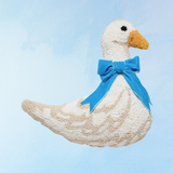 pillow - blue bow goose