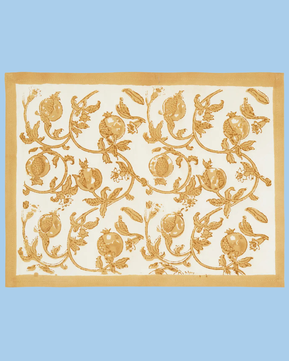 placemats - pomegranates mustard