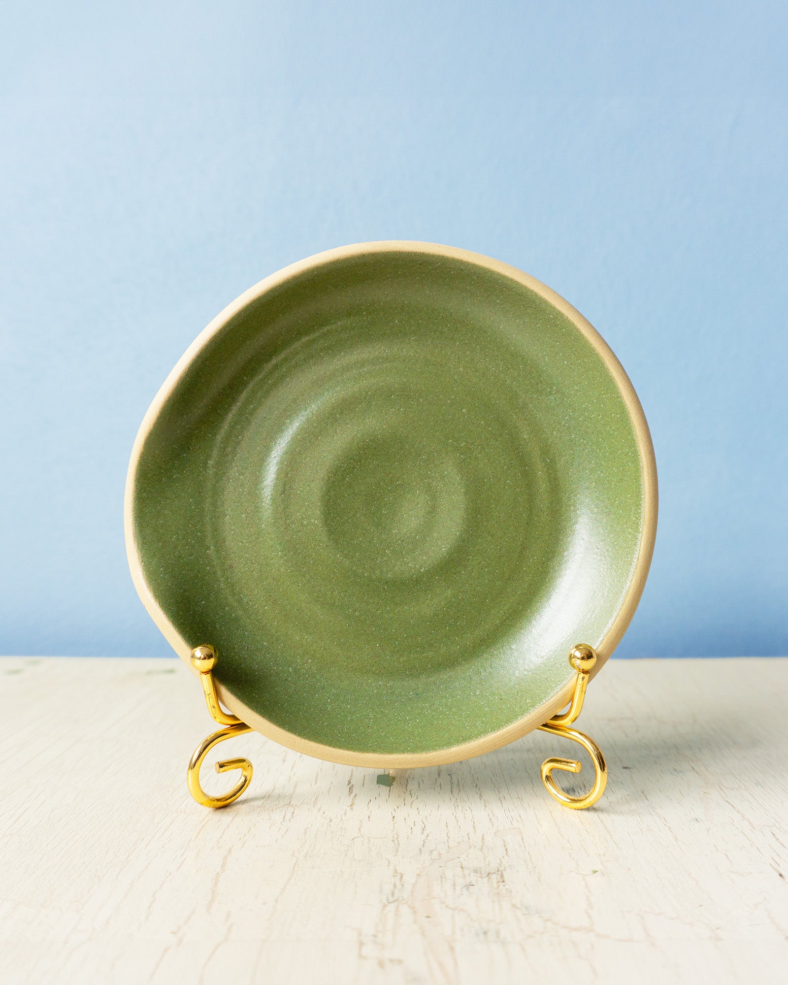 stoneware spoon rest - moss