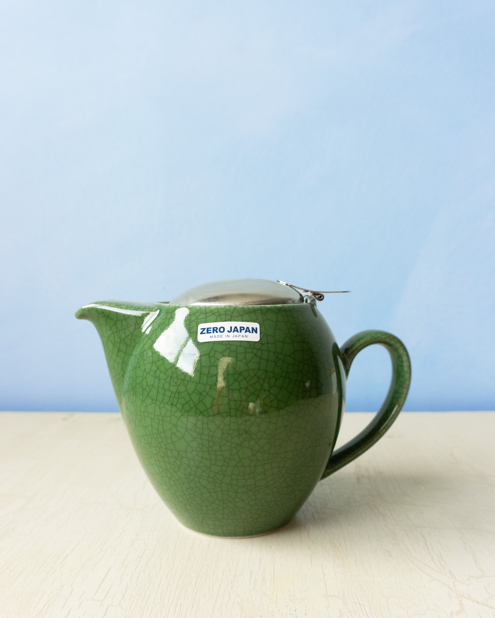 ceramic teapot - crackle green (19.6oz)
