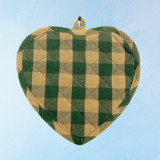 potholder - green heart