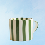 ceramic - green stripe mug
