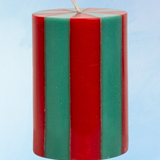 candle - pillar - racing red & green (small)